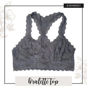 NEW Felina Grey Lace Bralette Top